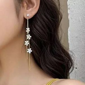 ANTHROPOLOGIE FLORAL DANGLE EARRINGS
